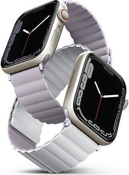 Uniq Pasek UNIQ Revix Apple Watch 4/5/6/7/8/SE/SE2 40/41mm Reversible Magnetic lilak-biały/lilac-white