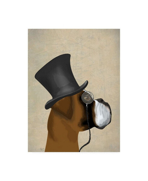 Fab Funky Boxer, Formal Hound and Hat Canvas Art - 36.5" x 48"