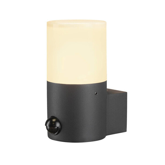 SLV GRAFIT E27 round Sensor - Outdoor wall lighting - Anthracite - Aluminium - IP44 - Facade - I