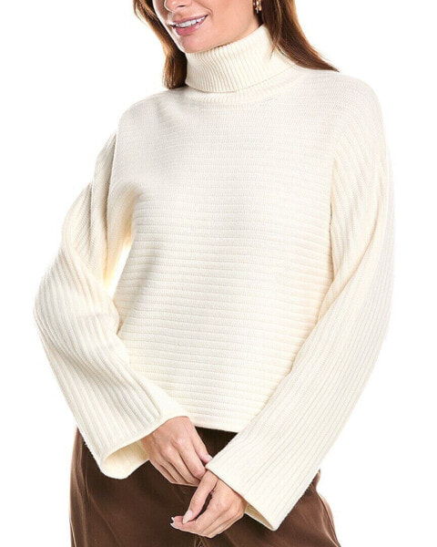 Theory Ribbed Wool Turtleneck Women's White S