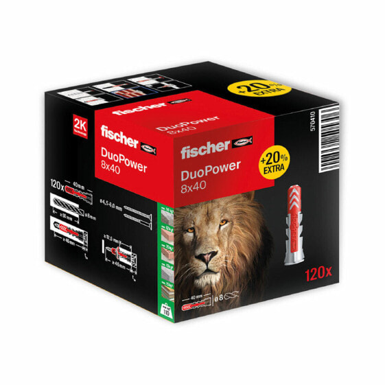 Шипы Fischer DuoPower 570410 8 x 40 mm (120 штук)