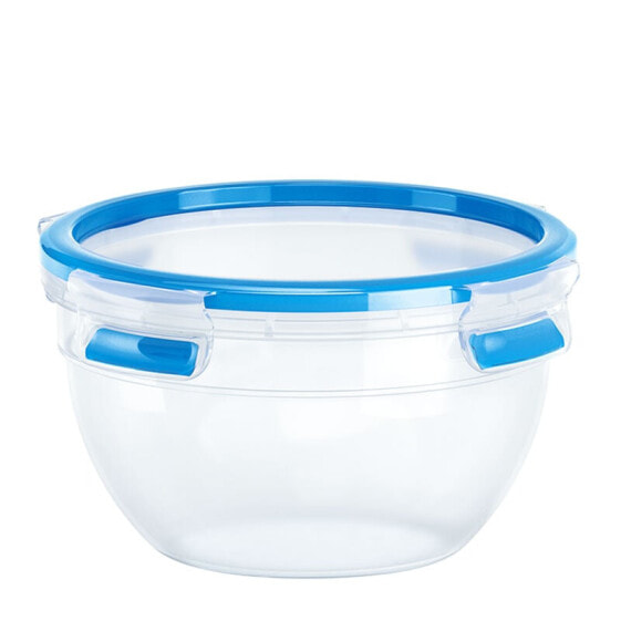 EMSA Clip & Close - Box - Round - 1.1 L - Blue - White - Polypropylene (PP) - Thermoplastic elastomer (TPE) - 100 mm