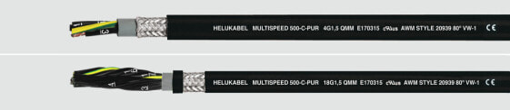 Helukabel 24443 Schleppkettenleitung M-SPEED 500-C-PUR UL 5 G 2.50 mm² Schwarz 100 m