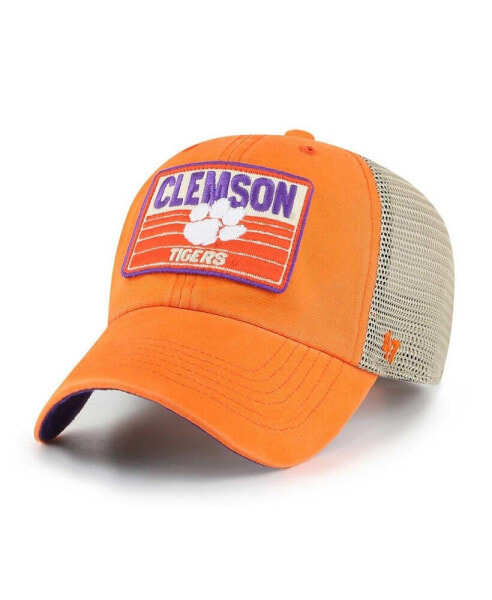 Men's Orange Clemson Tigers Four Stroke Clean Up Trucker Snapback Hat