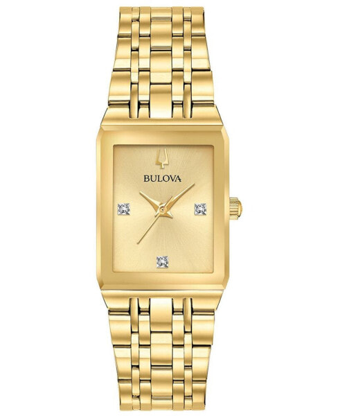 Women's Futuro Diamond-Accent Gold-Tone Stainless Steel Bracelet Watch 20.5x31.5mm