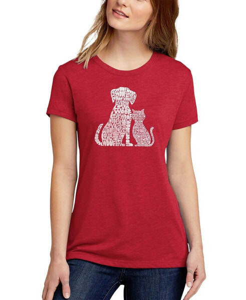 Women's Premium Blend Word Art Dogs and Cats T-shirt