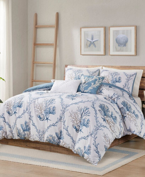 Pismo Beach Cotton 5-Pc Duvet Cover Set, Full/Queen