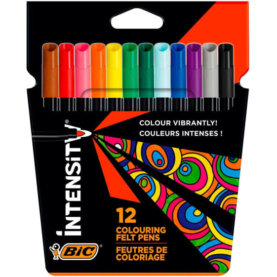 Фломастеры для рисования BIC Case 12 Intensity - набор из 12 штук