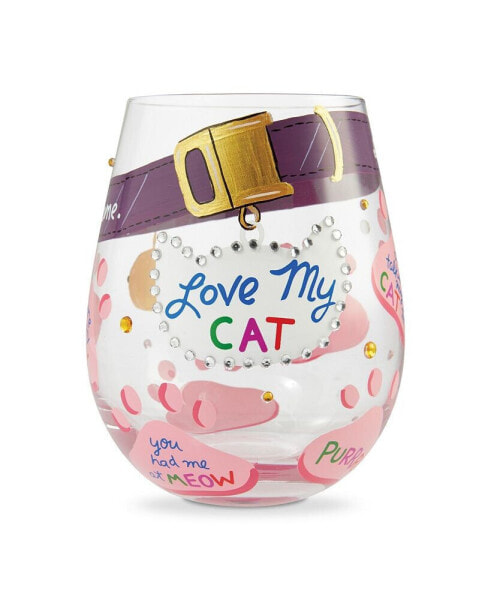 LOLITA Love My Cat Stemless Wine Glass