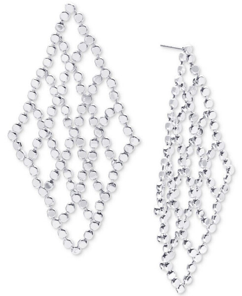 Polished Openwork Long Chandelier Earrings, Created for Macy's