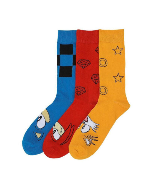 Men's Character Patterns 3-Pair Adult Casual Crew Socks