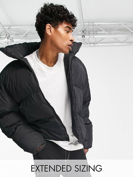 COLLUSION padded puffer jacket in black