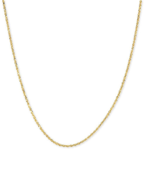 Macy's glitter Rope 18" Chain Necklace (1-5/8mm) in 14k Gold