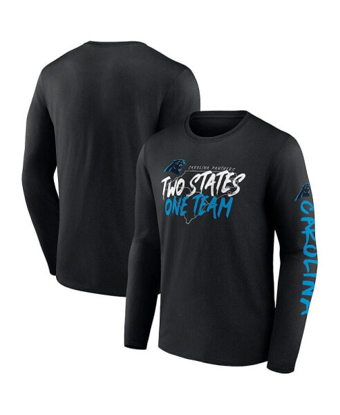 Men's Black Carolina Panthers Hometown Collection Sweep Long Sleeve T-shirt
