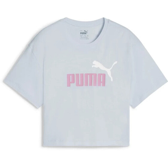 PUMA Girls Logo Cropped short sleeve T-shirt