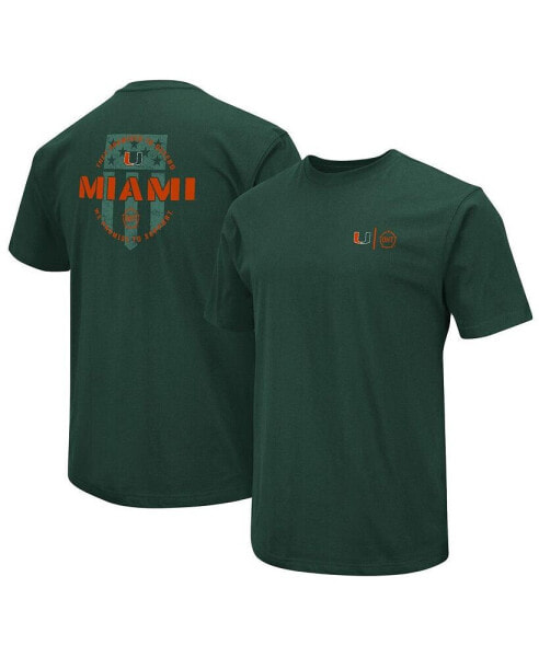 Men's Green Miami Hurricanes OHT Military-Inspired Appreciation T-shirt