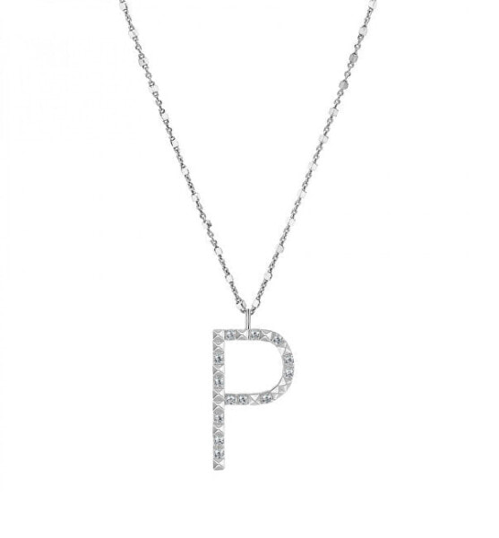 Silver Pendant Necklace P Cubica RZCU16 (Chain, Pendant)