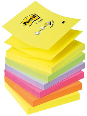 3M FT510089939 - Rectangle - Green - Orange - Pink - Violet - Yellow - Paper - 76 mm - 76 mm - 100 sheets