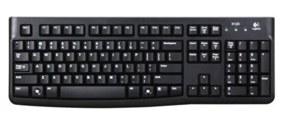 Logitech Keyboard K120 for Business - Full-size (100%) - Wired - USB - Black