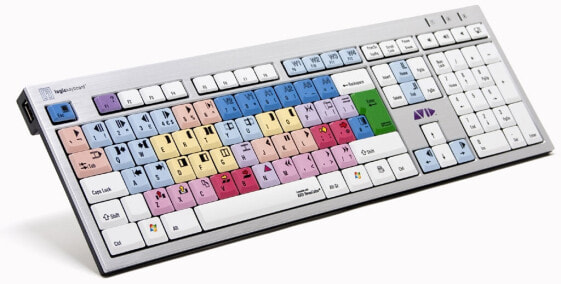 Logickeyboard Avid NewsCutter - Full-size (100%) - Wired - USB - QWERTY - Multicolour
