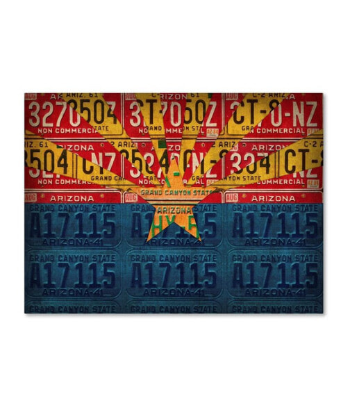 Design Turnpike 'Arizona State Flag License Plates' Canvas Art - 47" x 35" x 2"