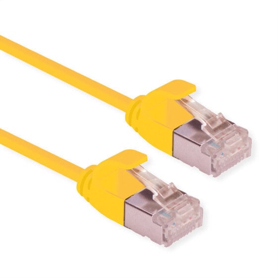 ROTRONIC-SECOMP U/FTP DataCenter Patchk. Kat6A/Kl. EA LSOH Slim gelb 0.5m - Cable - Network