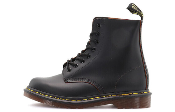 Ботинки Dr.Martens Vintage 1460 из натуральной кожи, высокие черные