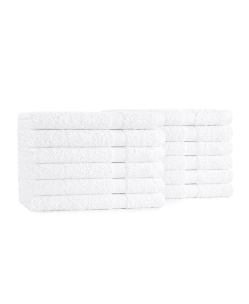 Admiral Hand Towels (12 Pack), 16x27 in., Cotton Poly Blend, White