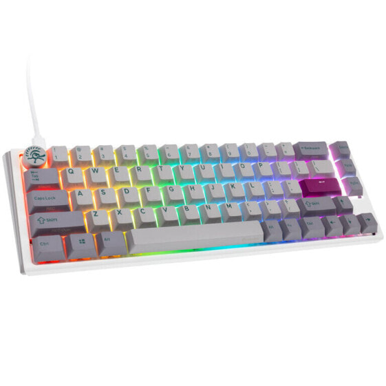 Ducky One 3 Mist Grey SF Gaming Tastatur, RGB LED - MX-Silent-Red (US)