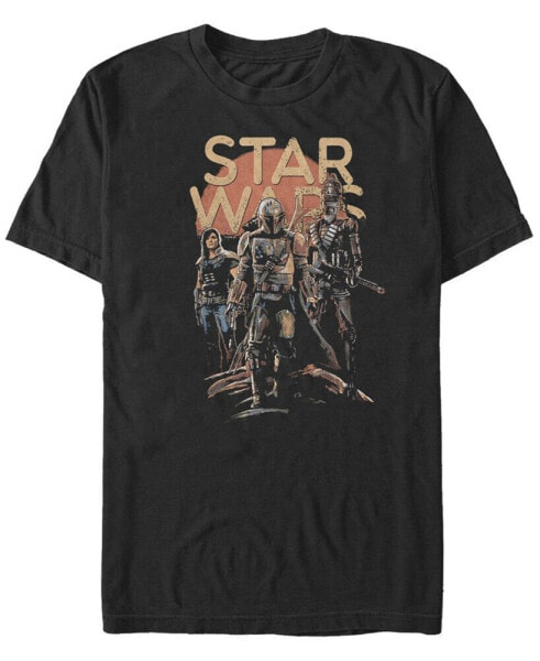 Star Wars The Mandalorian Character Entourage Short Sleeve Men's T-shirt