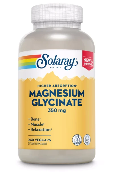 Solaray Magnesium Glycinate Глицинат магния 350 мг 120 вегетарианских капсул 3438₽