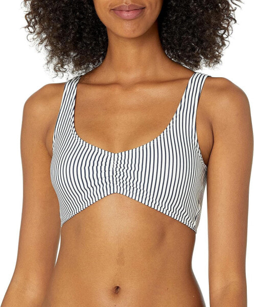 Roxy 280927 Womens Classics Full Bikini Top, Mood Indigo Colif Stripes212, L