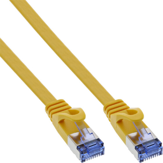 InLine Flat patch cable - U/FTP - Cat.6A - yellow - 1.5m