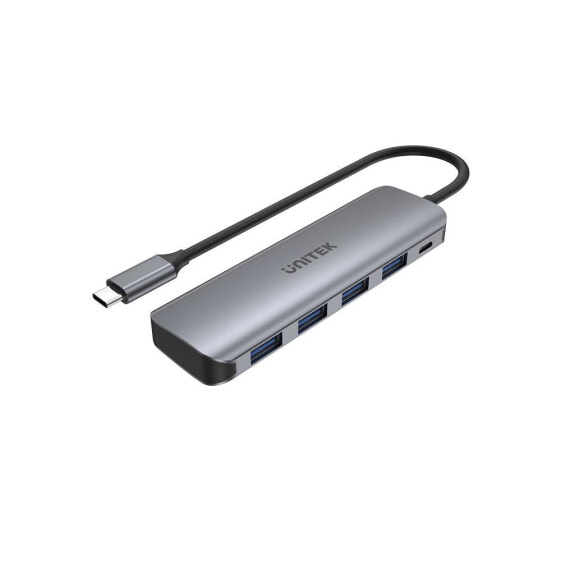 USB-хаб Unitek International P5+ - USB 3.2 Gen 1 (3.1 Gen 1) Type-A - 5000 Mbit/s - Grey - Aluminium - 10 W - 0.205 m