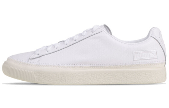 PUMA Basket Stitched 复古休闲 低帮 板鞋 男女同款 白 / Кроссовки PUMA Basket Stitched 368387-01