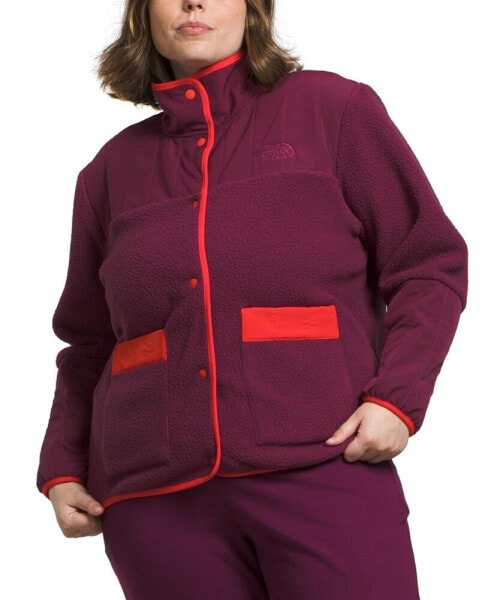 Plus Size Cragmont Snap-Front Fleece Jacket