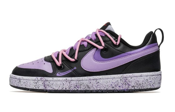 Кеды Nike Court Borough Low 2 детские черно-фиолетовые