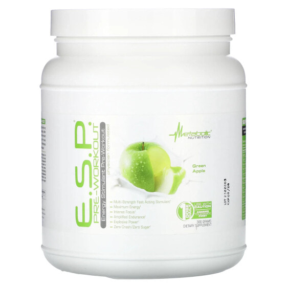 Metabolic Nutrition, ESP перед тренировкой, зеленое яблоко, 300 г