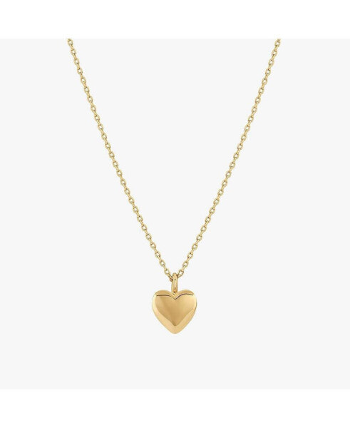 Puffed Heart Pendant Necklace