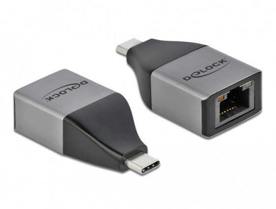Провод USB Type-C Ethernet 1000 Mbit/s Delock 64118 - серый