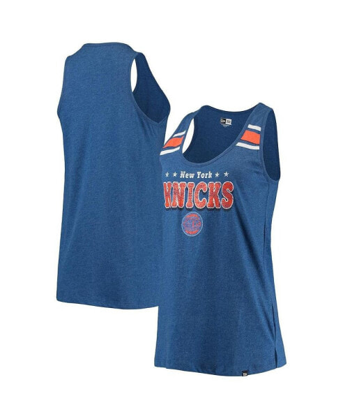 Women's Blue New York Knicks Scoop-Neck Racerback Tank Top