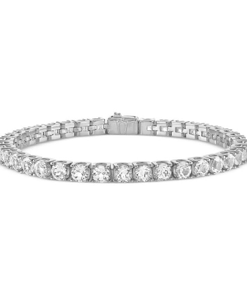 Men's Icon White Topaz (1/10 ct. t.w.) Tennis Bracelet in Sterling Silver