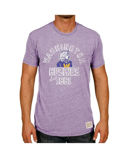 Men's Heather Purple Washington Huskies Vintage-Like Tri-Blend T-shirt