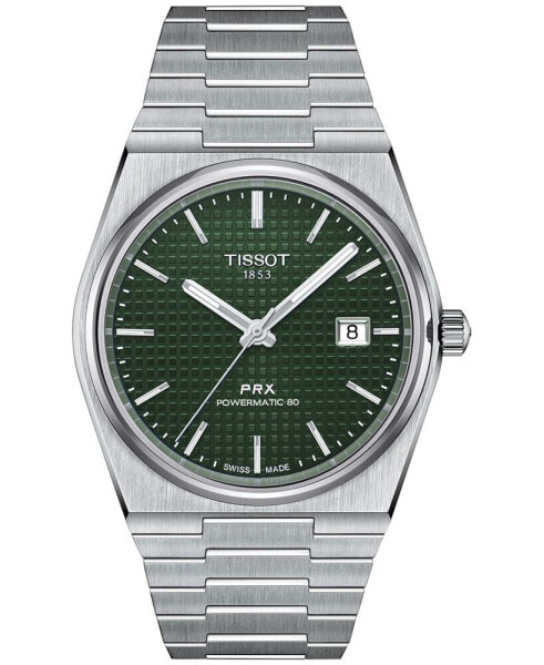 Men's Swiss Automatic PRX Powermatic 80 Stainless Steel Bracelet Watch 40mm