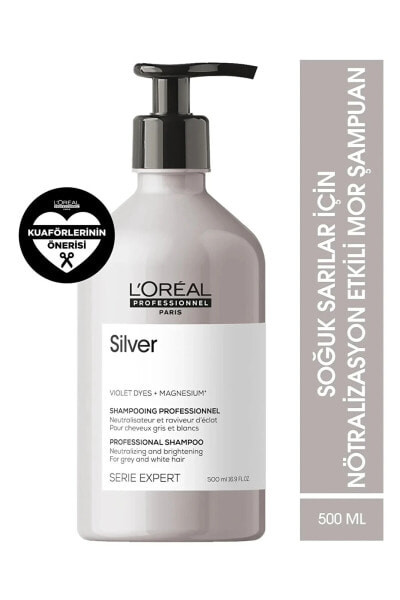 Serie Expert Silver Çok açık sarı, gri ve beyaz saçlar için özel olarak geliştirilmişŞampuanı 500 ml
