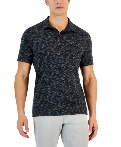 Alfatech Short Sleeve Marled Polo Shirt, Created for Macy's