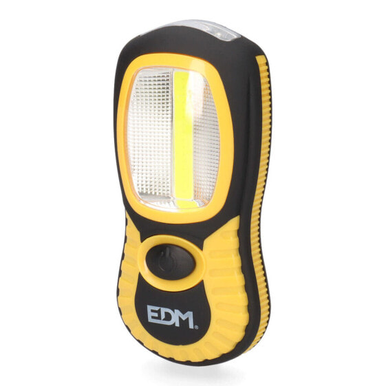 фонарь LED EDM Cob XL Крючок Магнит Двойная функция 230 Lm Жёлтый ABS 3 W