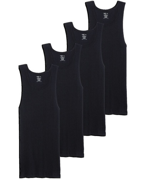 Men's Cotton A-shirt Tank Top, Pack of 4