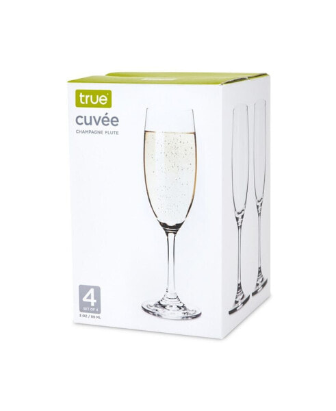 Cuvee Champagne Flutes, Set of 4