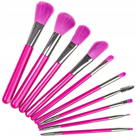 Make-up-Pinsel-Set 10-tlg. neonpink